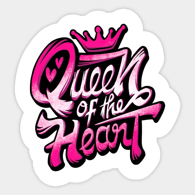 Queen of The Heart Sticker by azhardesain